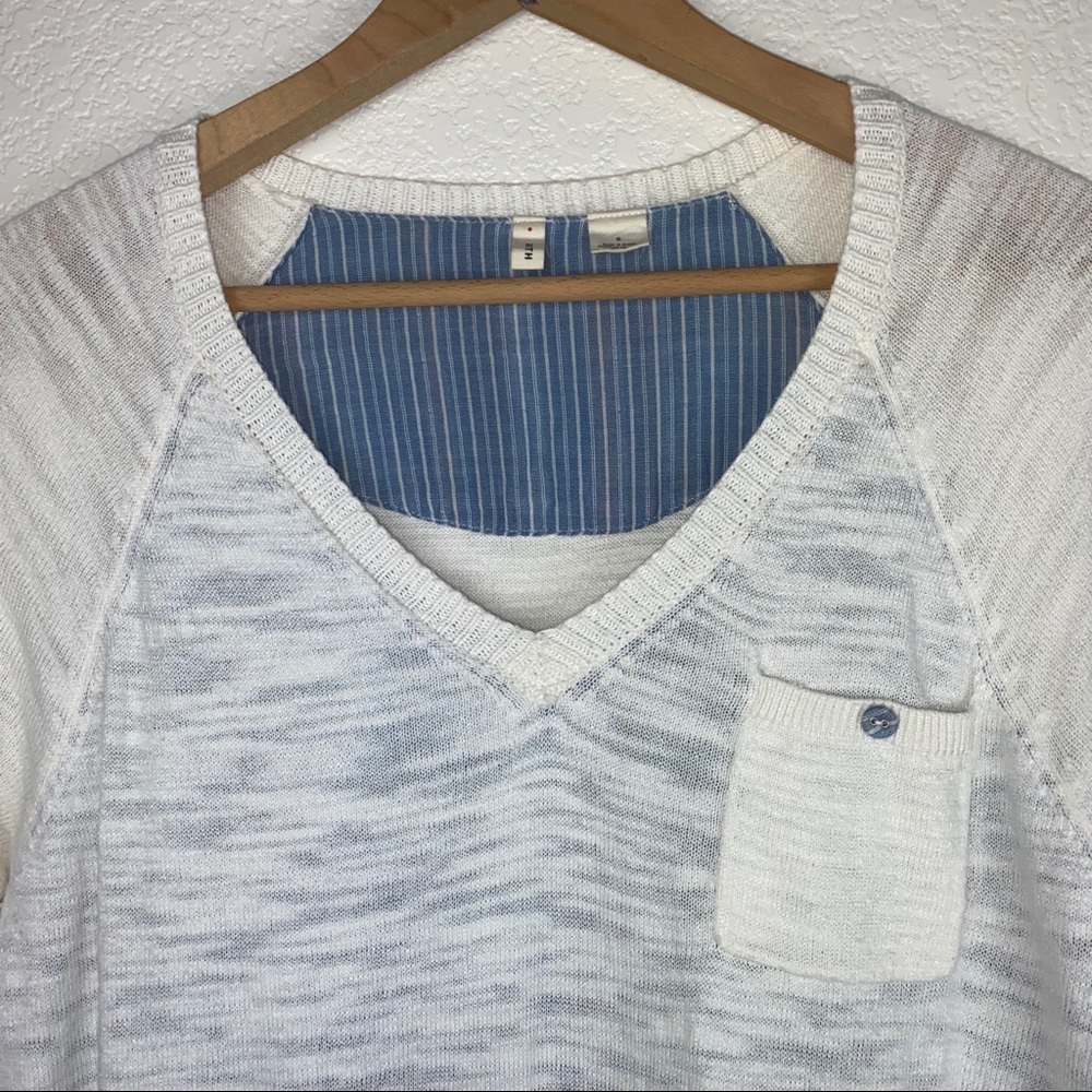 Anthro MOTH V-Neck Plaid Pullover Cardigan Sweater - Picture 4 of 10
